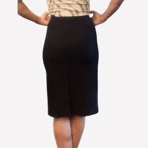 Stefanel Classic Black Pencil Skirt